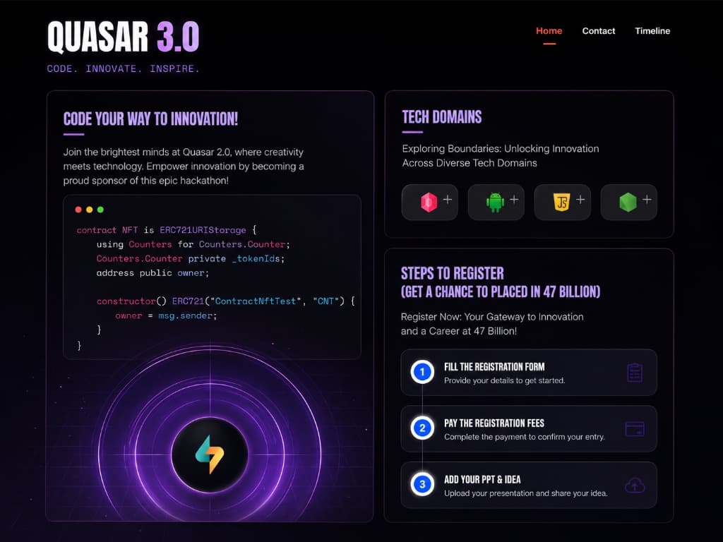Quasar 3.0 Platform Screenshot